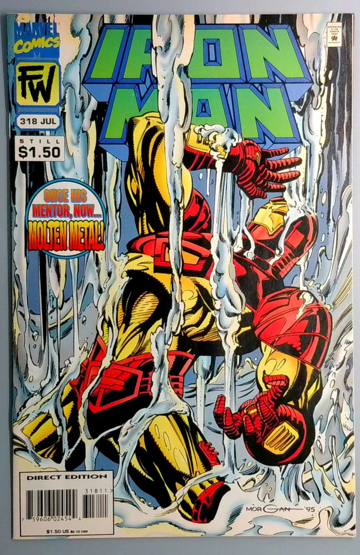 Iron Man #318 VF+ Arctic Armor Direct Edition Marvel 1995