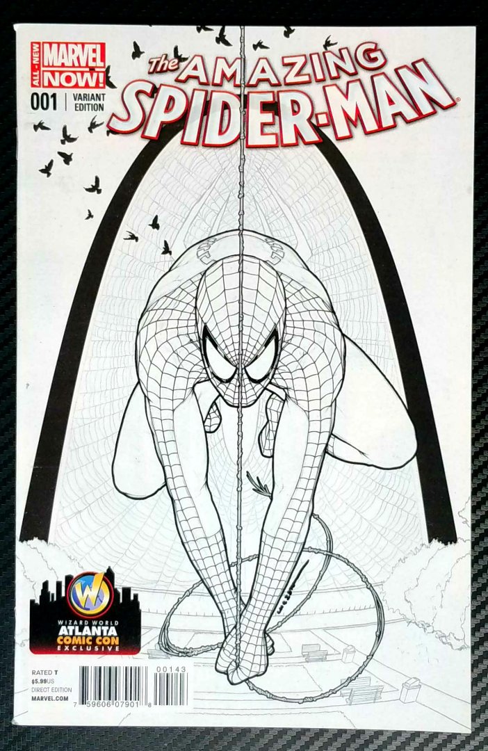 Amazing Spider-Man #1-Wwat-B NM John Tyler Christopher Sketch Cover Marvel 2014