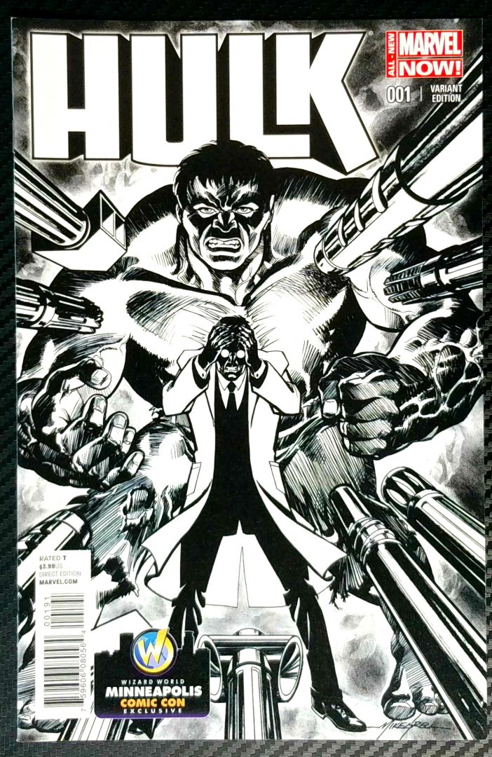 Hulk #1-Wwmin NM- Mike Grell Black & White Cover Marvel