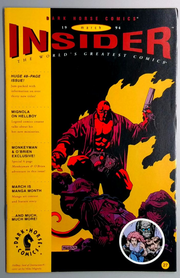 Dark Horse Insider #27 VF EARLY HELLBOY Dark Horse 1994