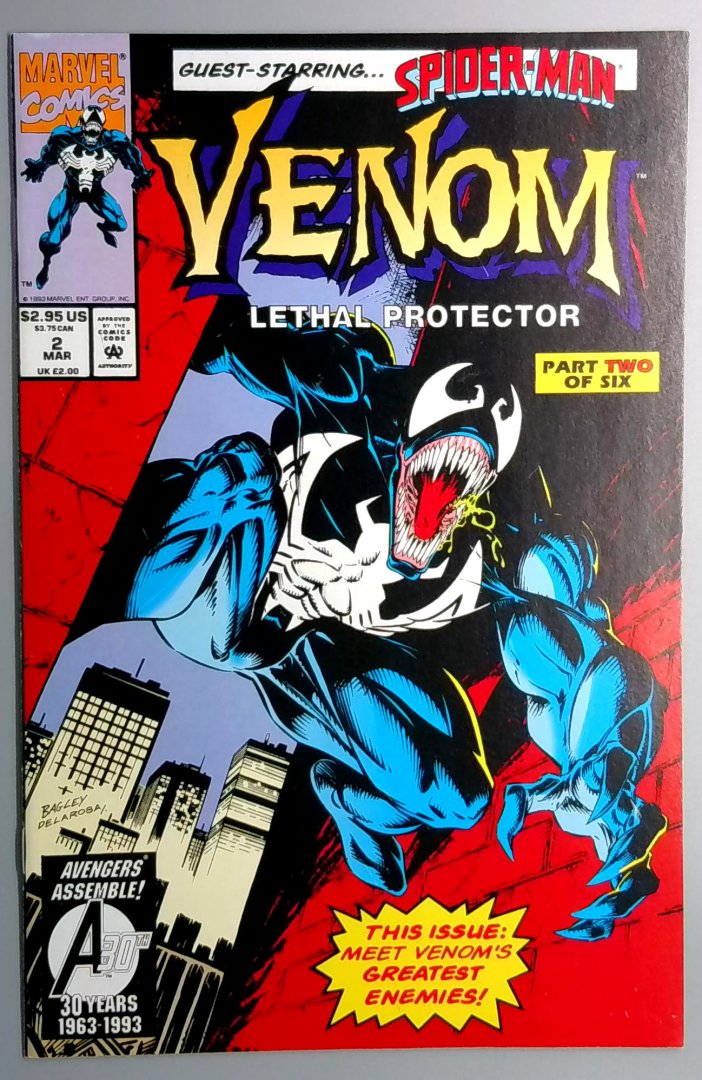 Venom: Lethal Protector #2 NM 1st Appearance of the Jury: Firearm MARVEL 1993