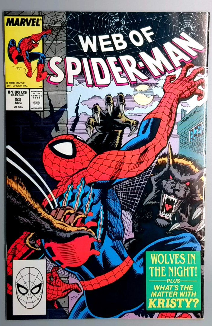 Web of Spider-Man #53 VF Marvel 1989