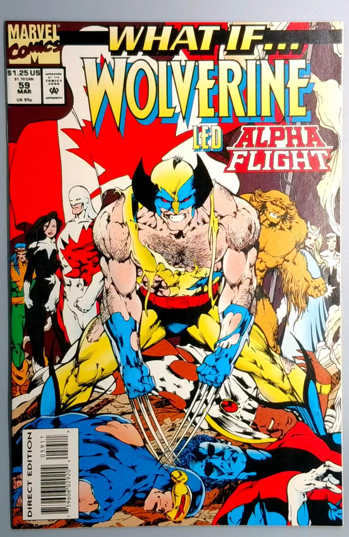 What If...? #59 Wolverine Led Alpha Flight? Direct Edition Marvel 1994