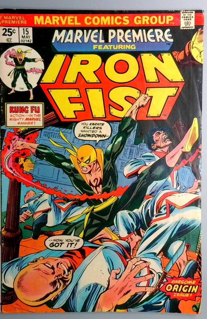 Marvel Premiere #15 VG- 1st IRON FIST with MVS Marvel Comics 1974
