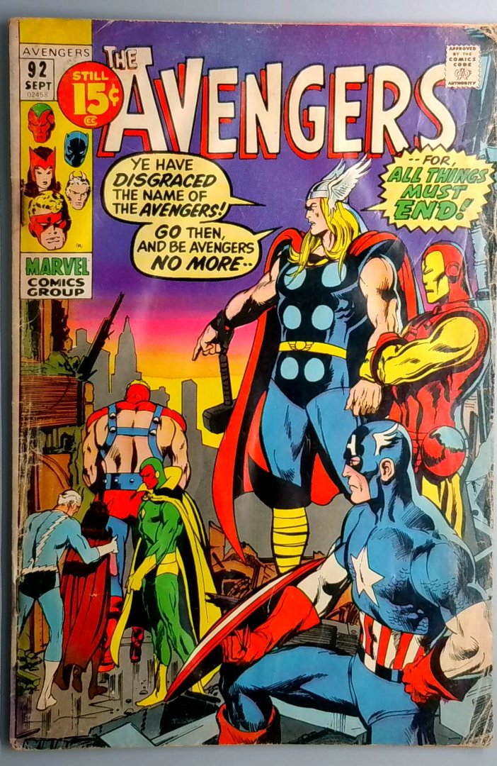 Avengers #92 GD Kree-Skrull War Storyline Part Iv Marvel 1971