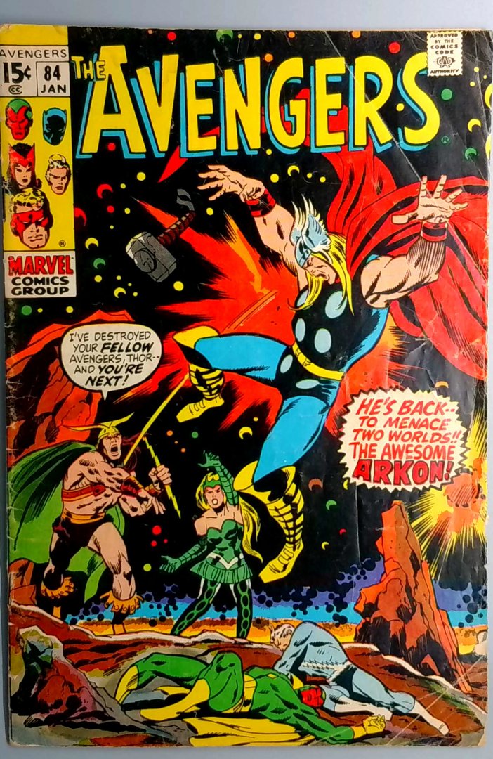 Avengers #84 VG Arkon & Enchantress Appearance Marvel 1971