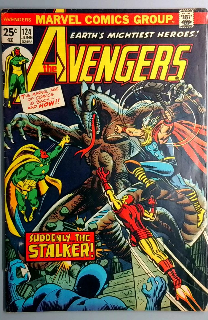 Avengers #124 VG+ 1st Full Appearance and Death of Star-Stalker Marvel 1974