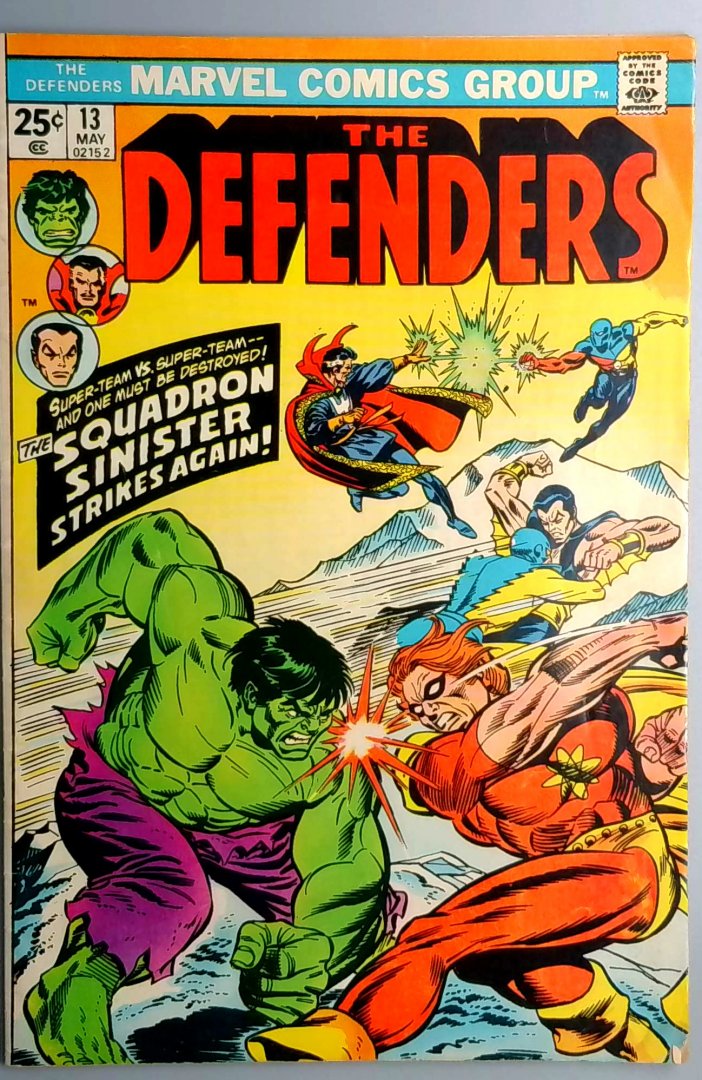 Defenders #13 VG+ 1st Appearance of nebulon Marvel 1974