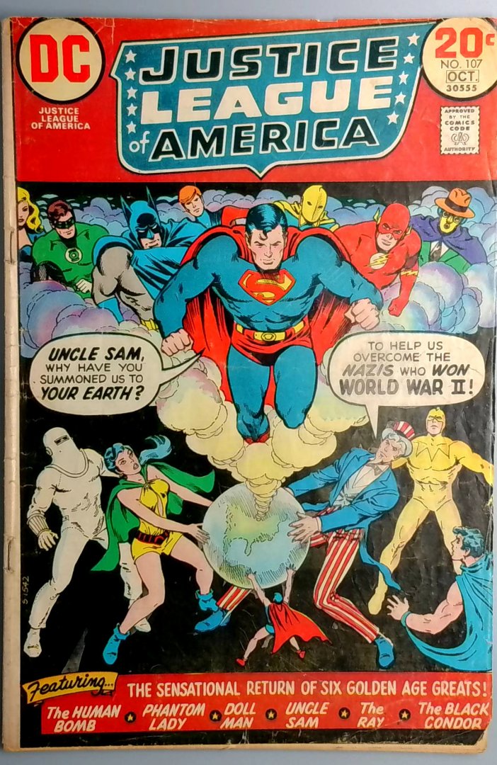 Justice League of America #107 VG- 1st Appearance of the freedom Fighters DC 1973
