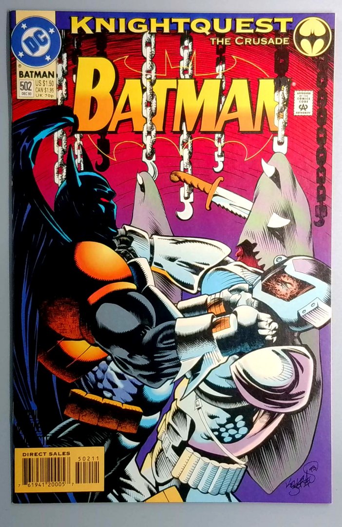 Batman #502 VF/NM Knightquest: the Crusade DC 1993