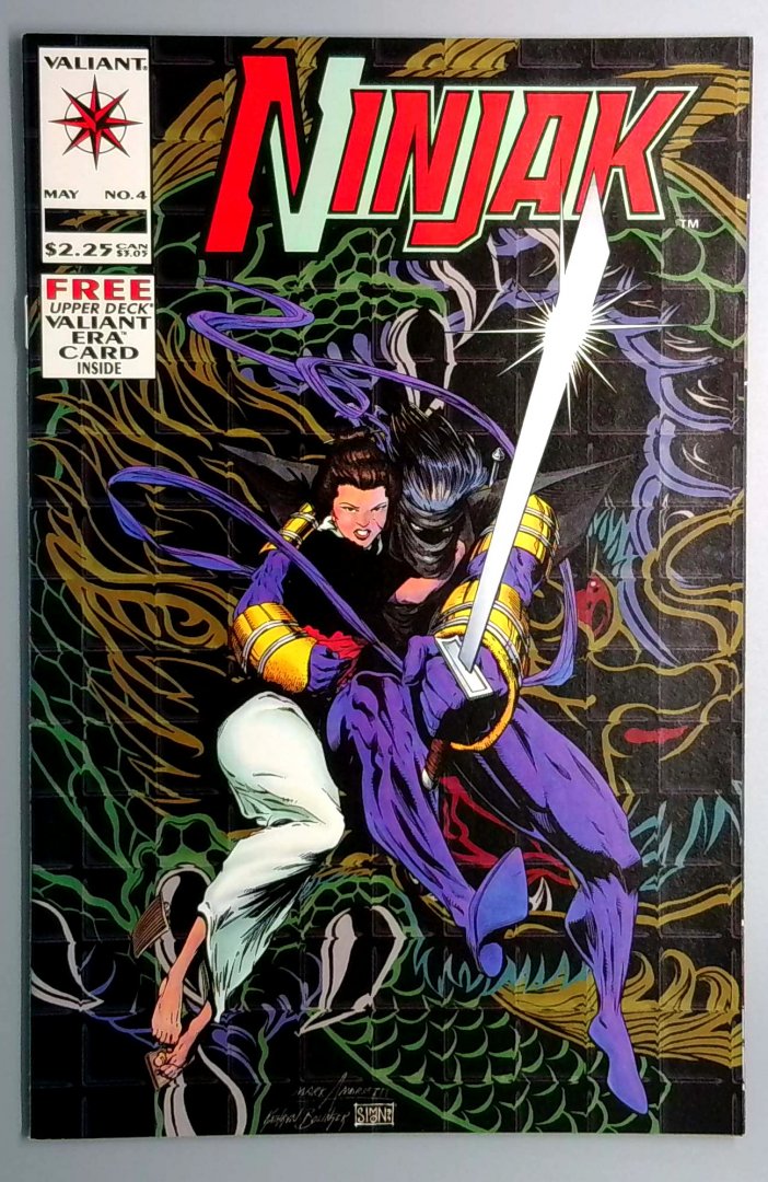 Ninjak #4 NM- Includes Card Valiant 1994