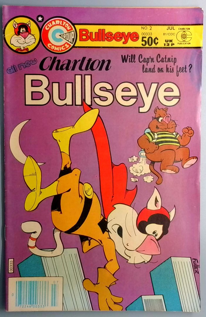 Charlton Bullseye #2 1st Neil the Horse/rocket Rabbit Appearance Charlton 1981