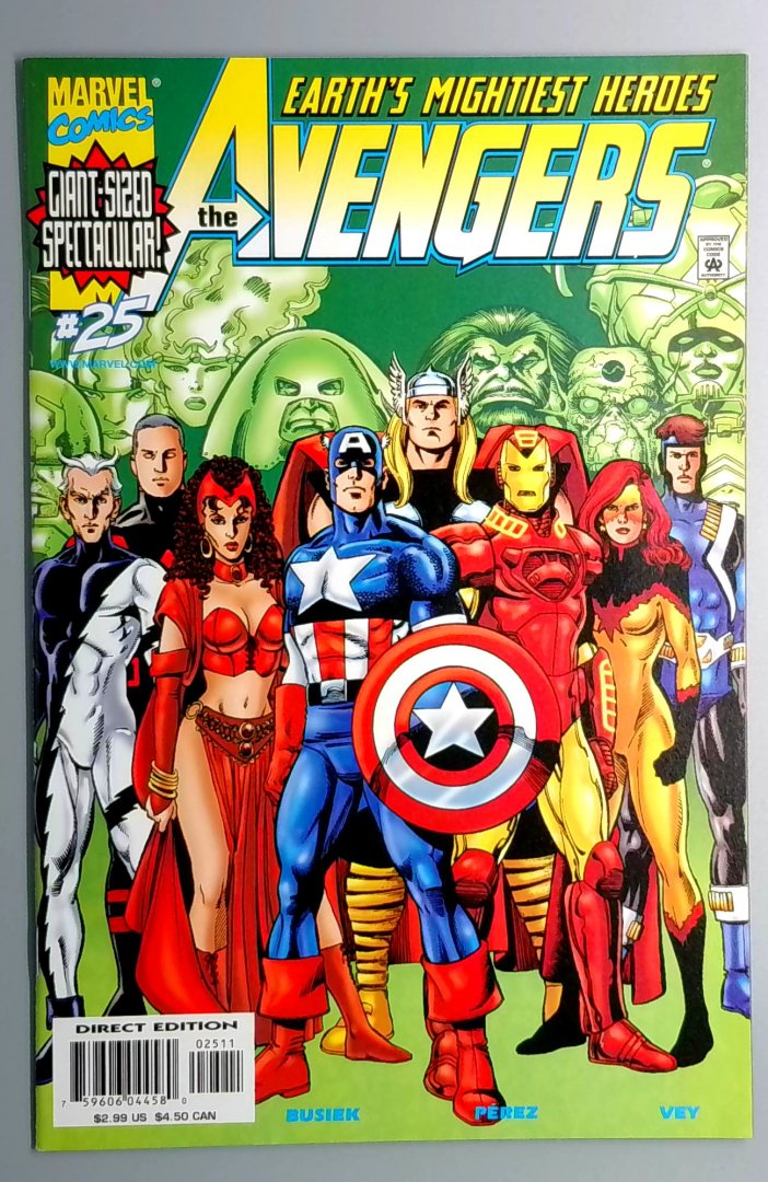 Avengers #25 NM Captain America Leaves Active Team Roster MARVEL 1999