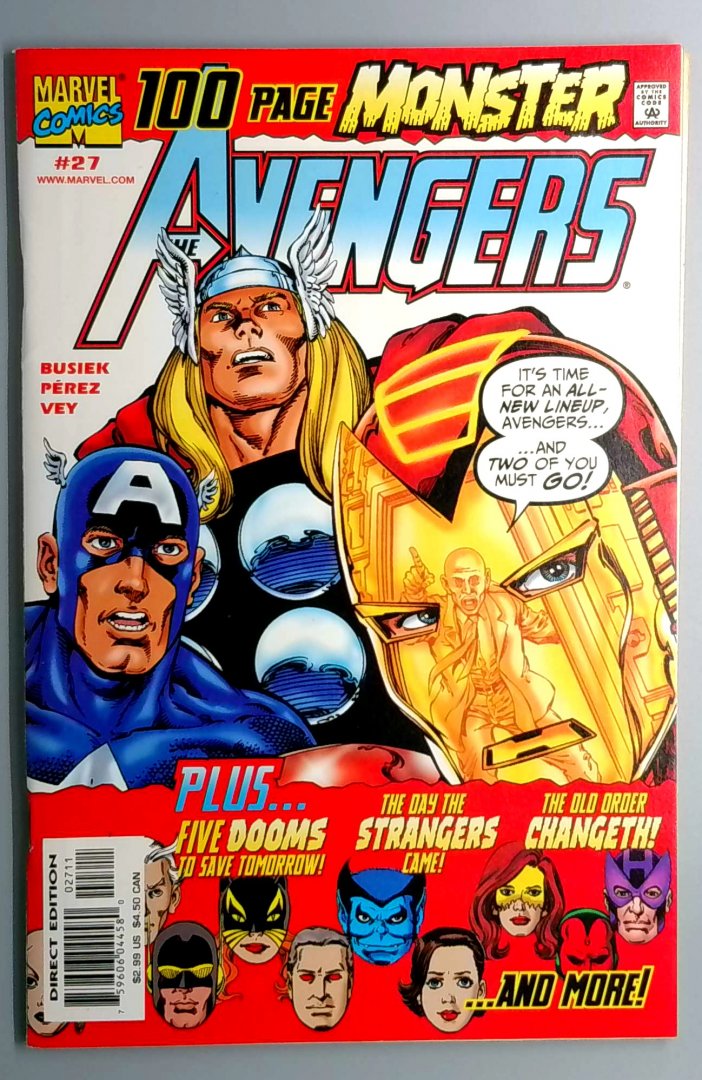 Avengers #27 VF Triathlon Joins Avengers Team Marvel 2000