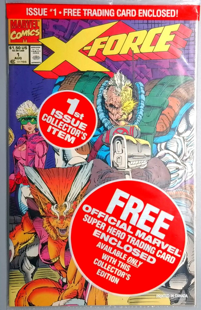 X-Force #1 NM Deadpool Card Marvel 1991