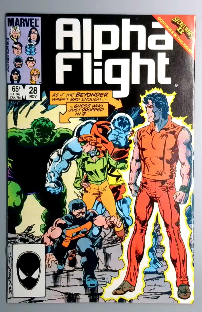 Alpha Flight #28 VF/NM Final John Byrne Artwork in Alpha Flight Marvel 1985
