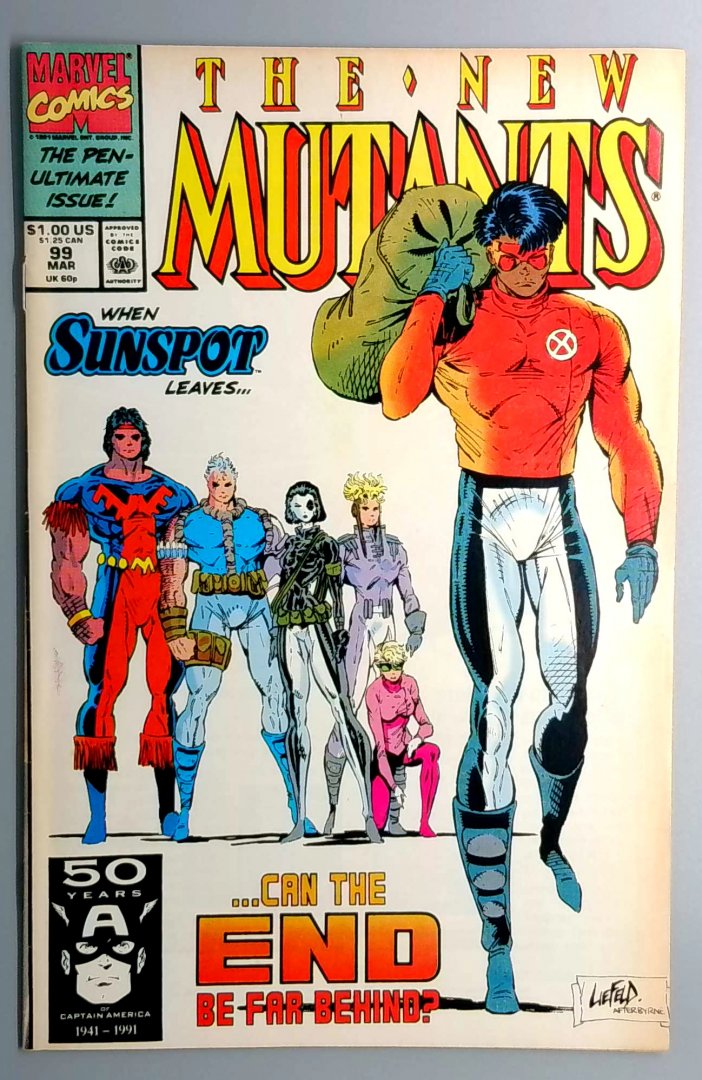 New Mutants #99 1st Appearance of Feral ROB LIEFELD Marvel 1991