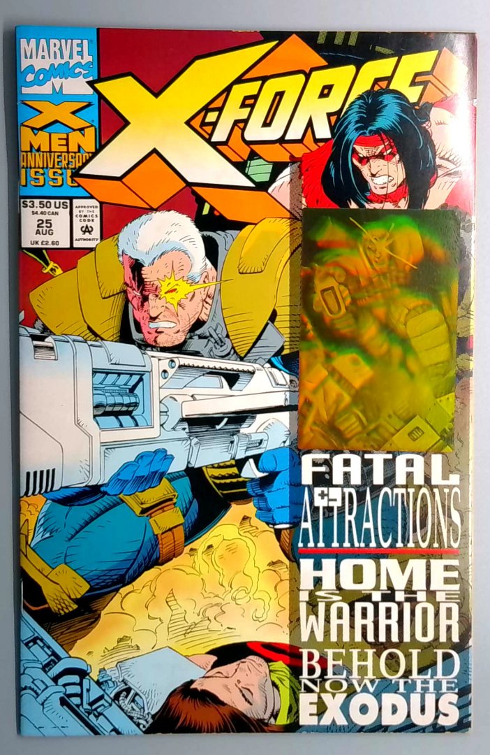 X-Force #25 NM Cable Hologram Marvel 1993