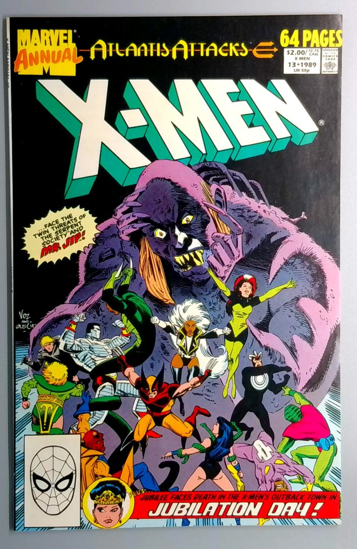 X-Men Annual #13 VF Atlantis Attacks 2nd Jubilee Marvel 1989