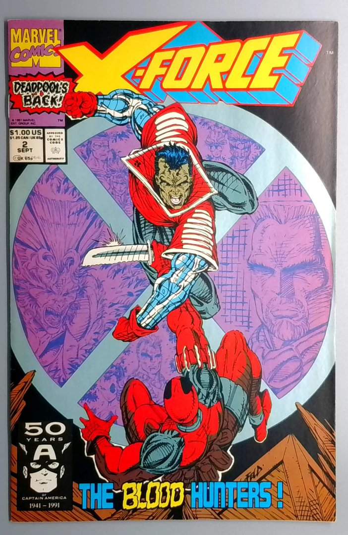 X-Force #2 NM- 2nd Deadpool Marvel - 1991
