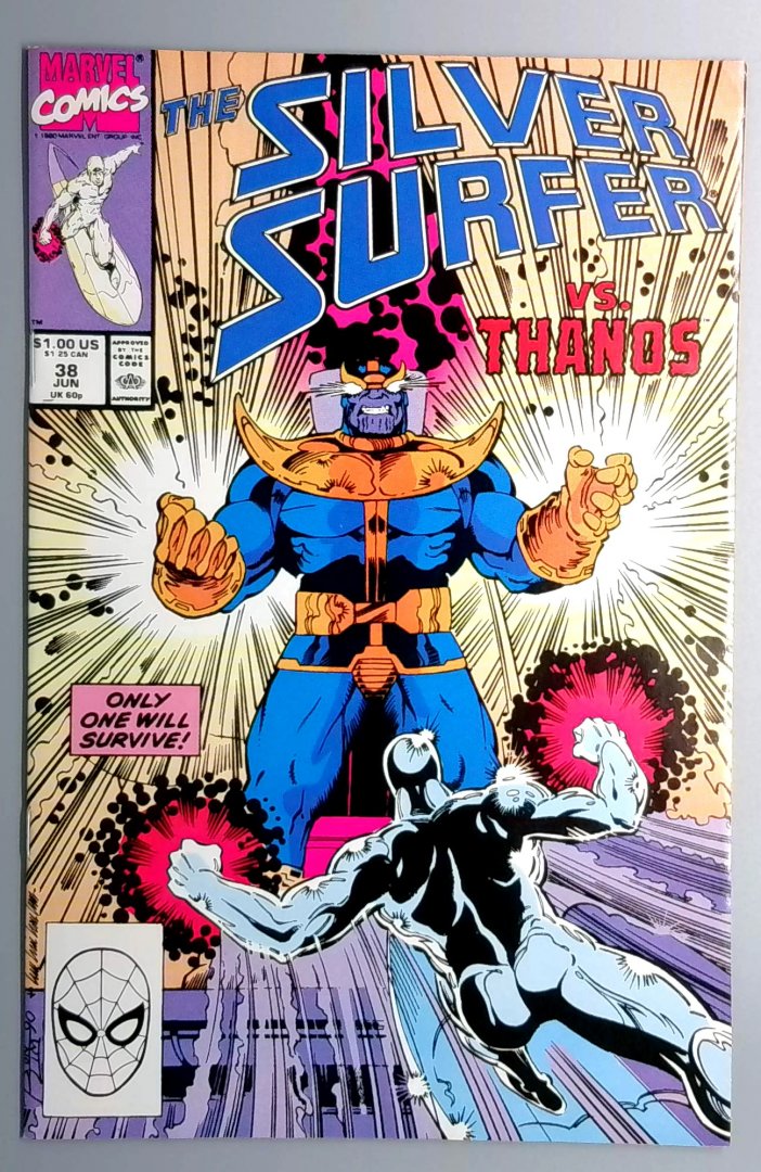 Silver Surfer #38 Silver Surfer Battles Thanos Marvel 1990