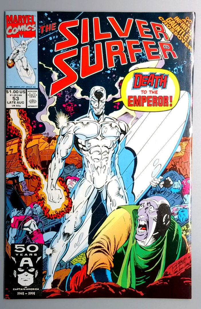 Silver Surfer #53 VF 1st Appearance of Kree General Ael-Dan Marvel 1991