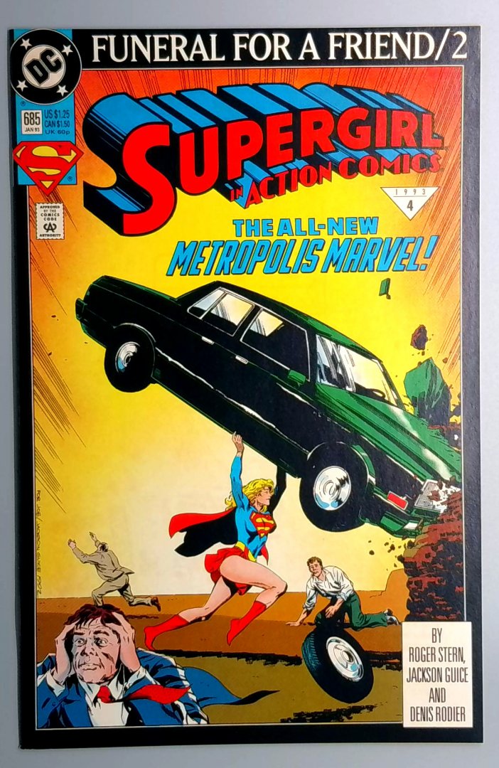 Action Comics #685 NM- funeral for a Friend Part 2  DC 1993