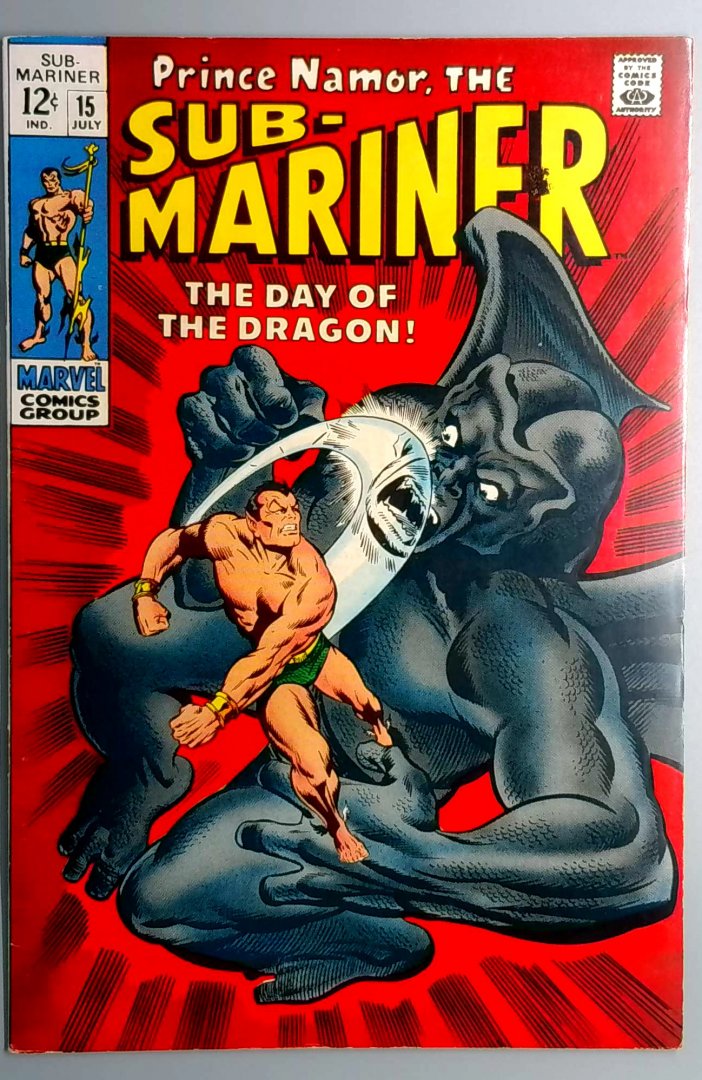 Sub-Mariner #15 FN/VF Dragon Man Appearance Marvel 1969