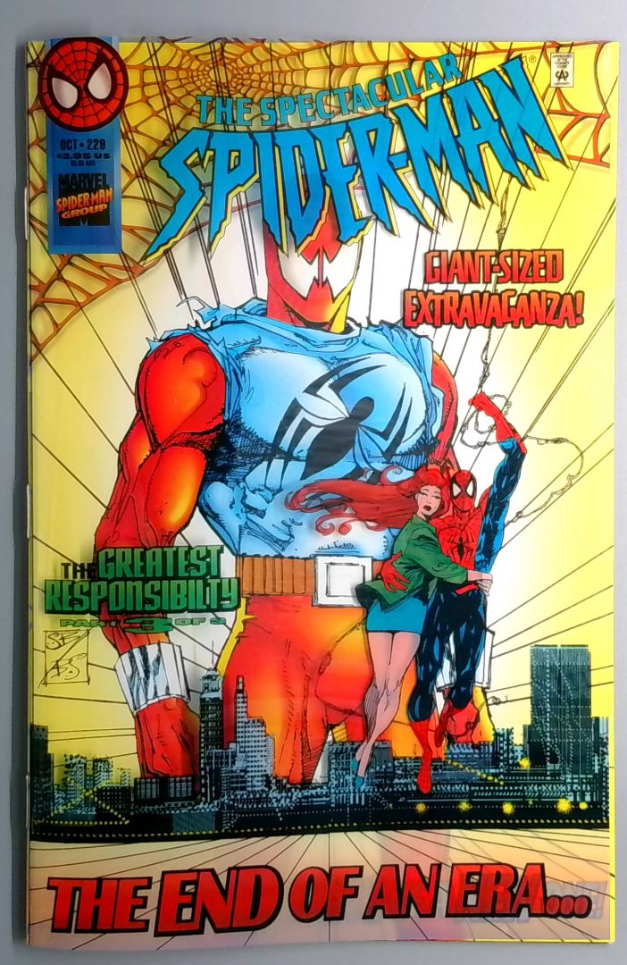 Spectacular Spider-Man #229 NM Wraparound Acetate Cover Marvel 1995