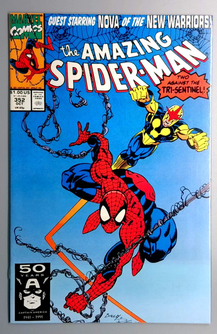 The Amazing Spider-Man #352 NM 3rd Appearance of Tri-Sentinel MARVEL 1991
