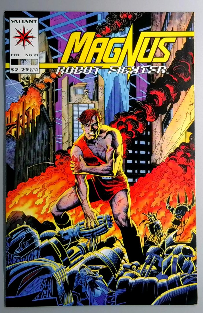 Magnus, Robot Fighter #21 NM 1st Malevolents Valiant 1993