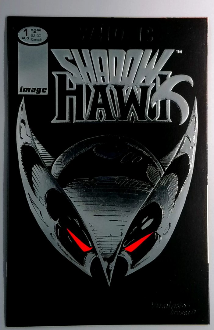 Shadowhawk #1 Silver NM Foil Cover Direct Edition Image 1992