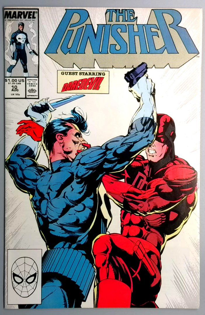Punisher #10 VF/NM Is a Crossover with Daredevil #257 Marvel 1988