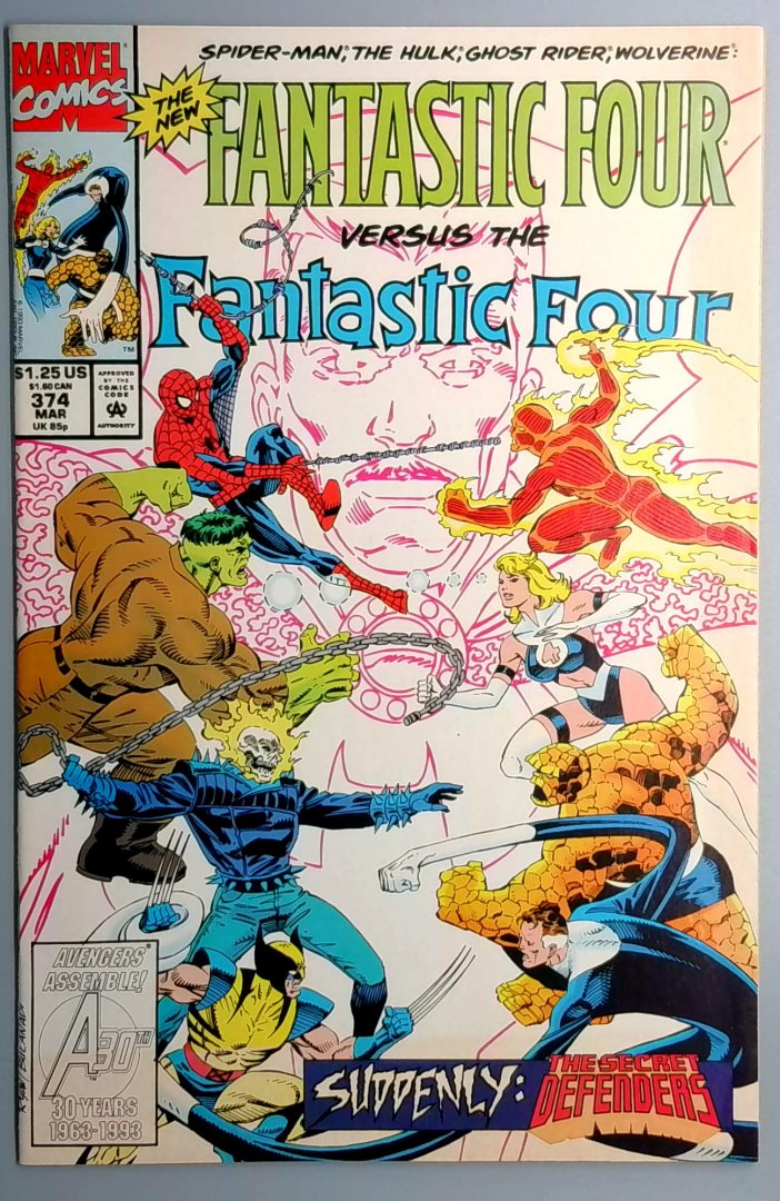 Fantastic Four #374 NM- Wolverine Cover Marvel 1993