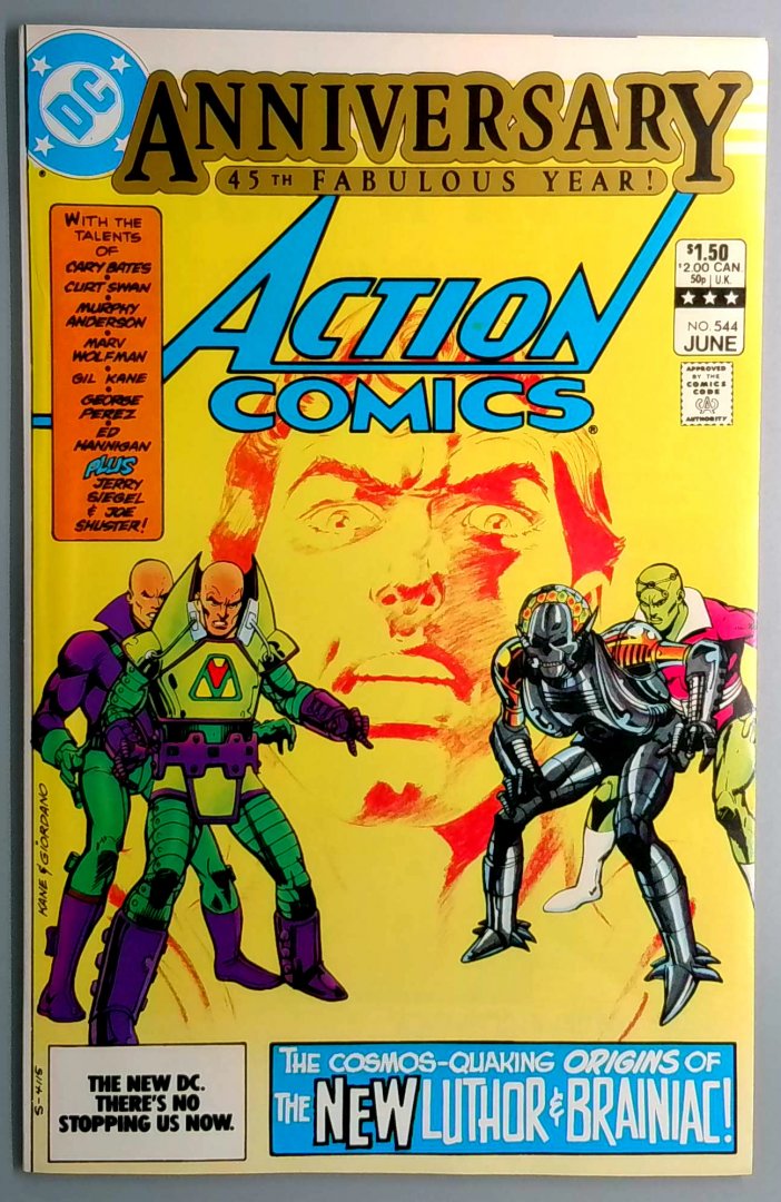 Action Comics #544 NM 1st Lex Corp Battlesuit, New Braniac DC 1983