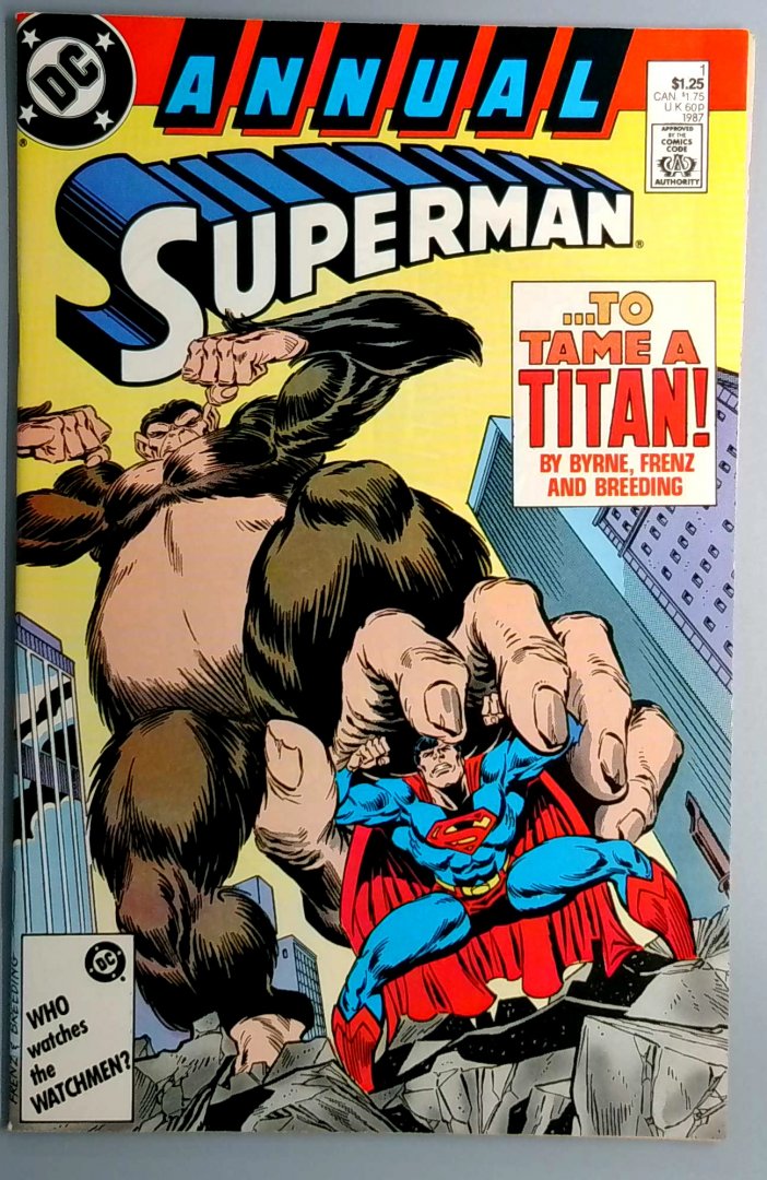 Superman Annual #1 VF 1st Post Crisis Titano Direct Edition DC 1987