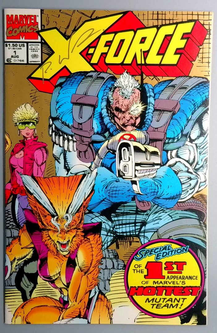 X-Force #1 NM- Signed by Rob Liefeld 2nd Print Marvel 1991