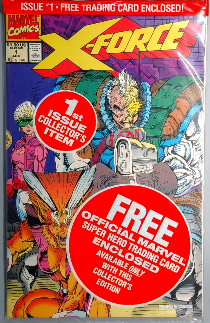 X-Force #1 NM Deadpool Card Marvel 1991
