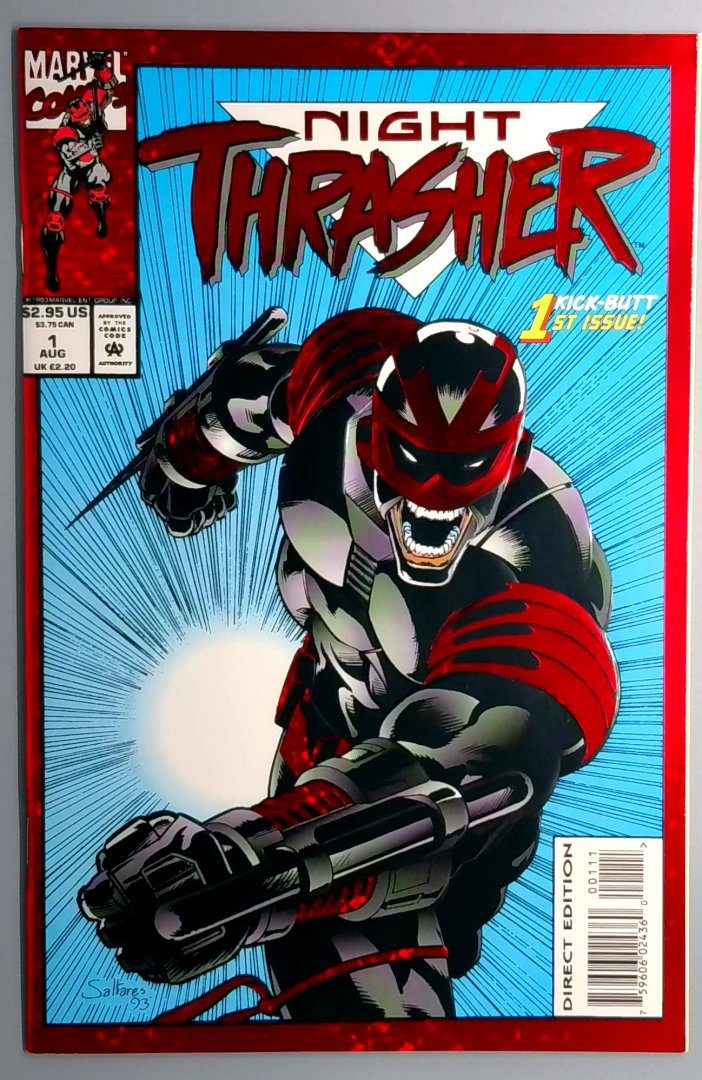 Night Thrasher #1 NM Embossed Holo Graphix - Foil Cover Marvel 1993
