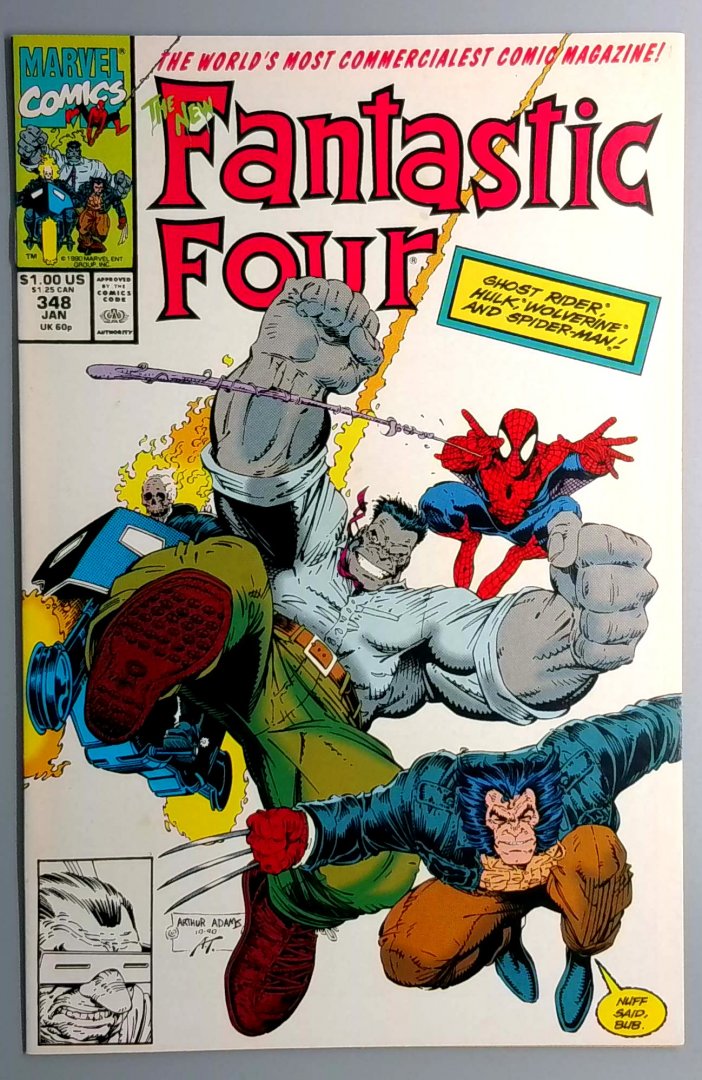Fantastic Four #348 VF/NM Hulk Marvel 1991