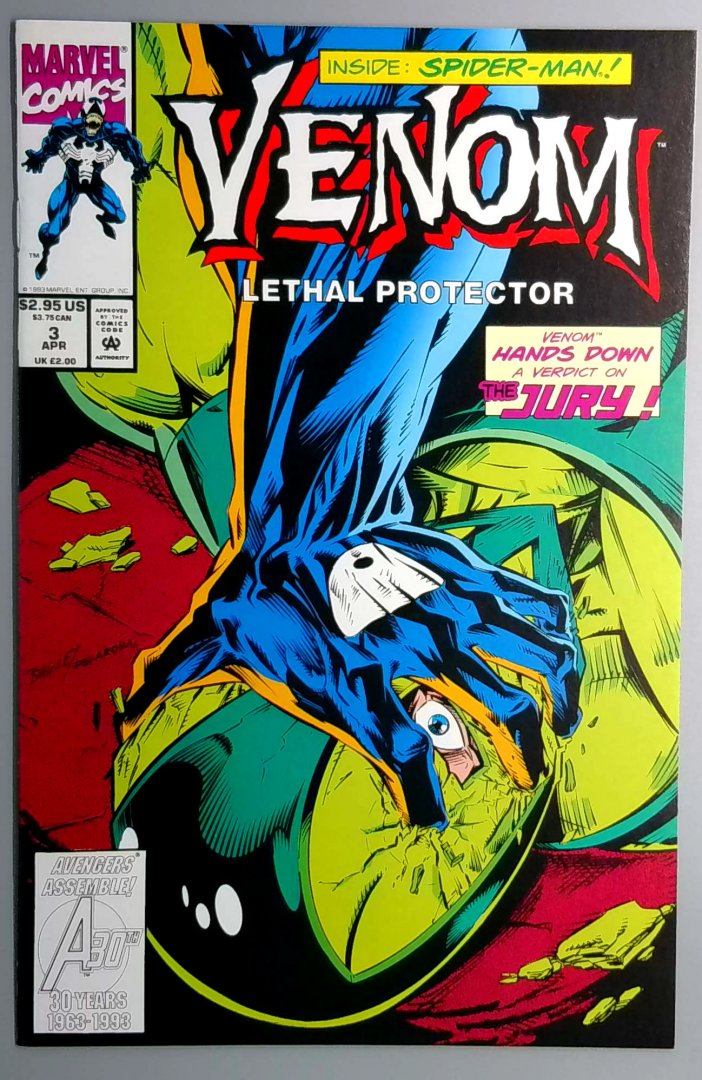 Venom: Lethal Protector #3 NM 1st Appearance of Roland Treece Marvel 1993