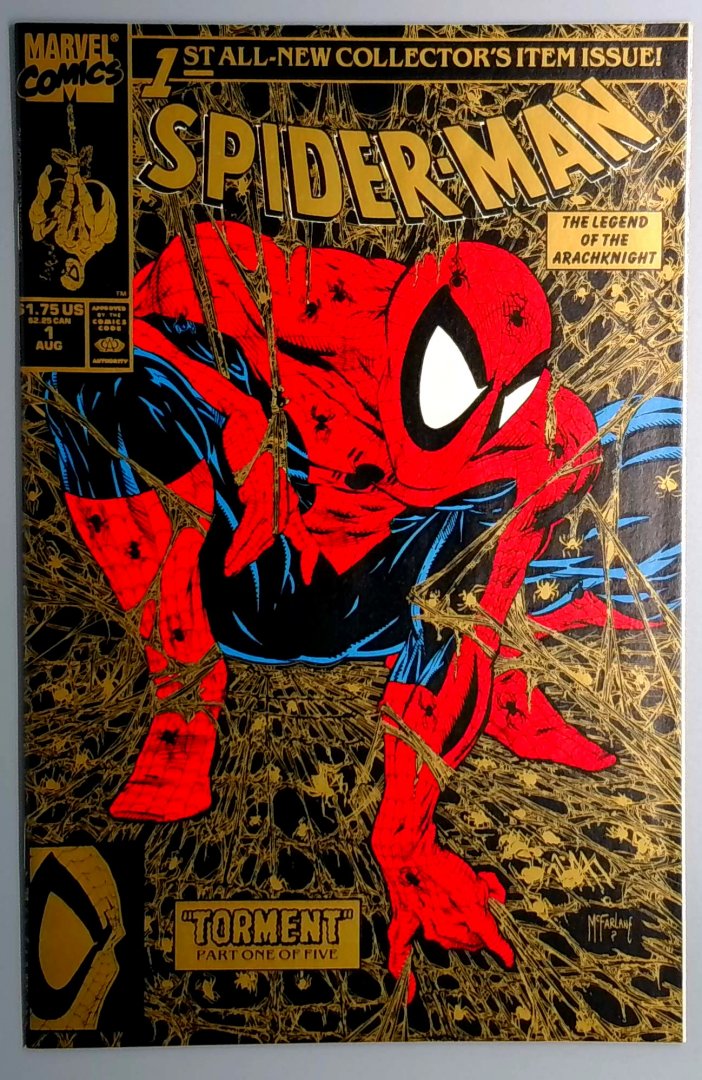 Spider-Man #1 NM Gold Second Print Variant Marvel 1990