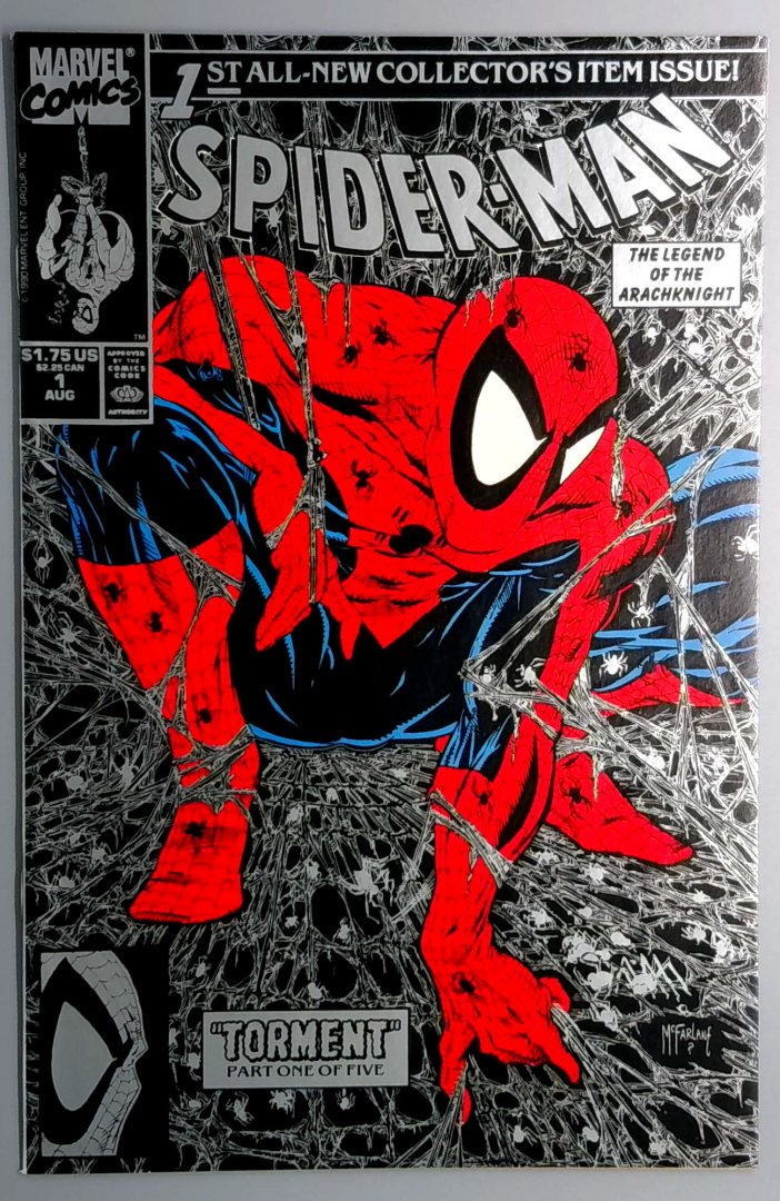 Spider-Man #1 NM- Silver Cover Marvel 1990