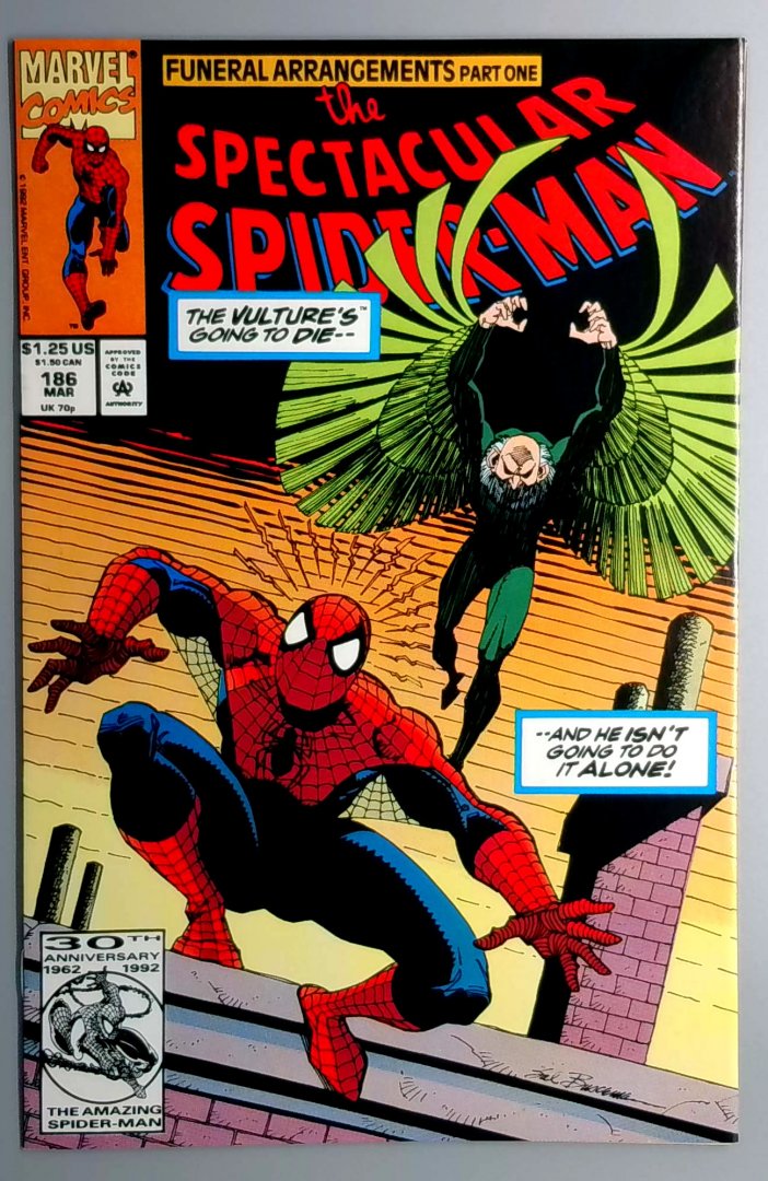 Spectacular Spider-Man #186 VF+ Marvel 1992