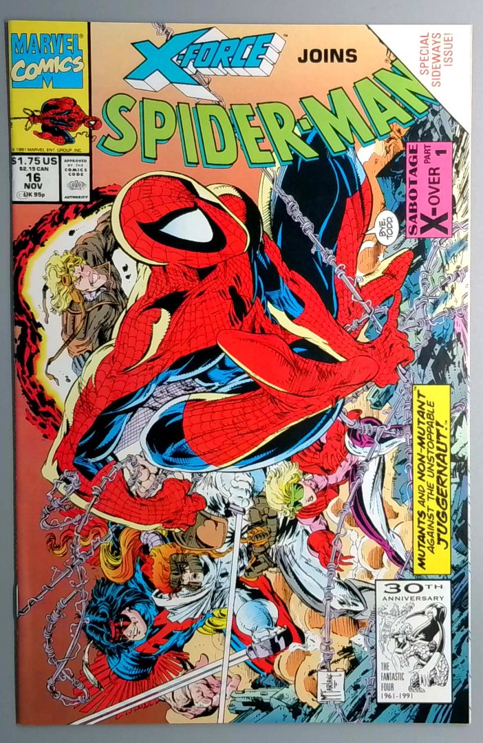 Spider-Man #16 NM Final Issue by Todd Mcfarlane for Marvel Comics Direct Edition 1991