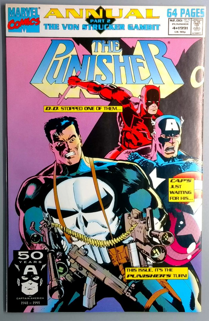 Punisher Annual #4 NM- Baron Von Strucker Direct Edition Marvel 1991