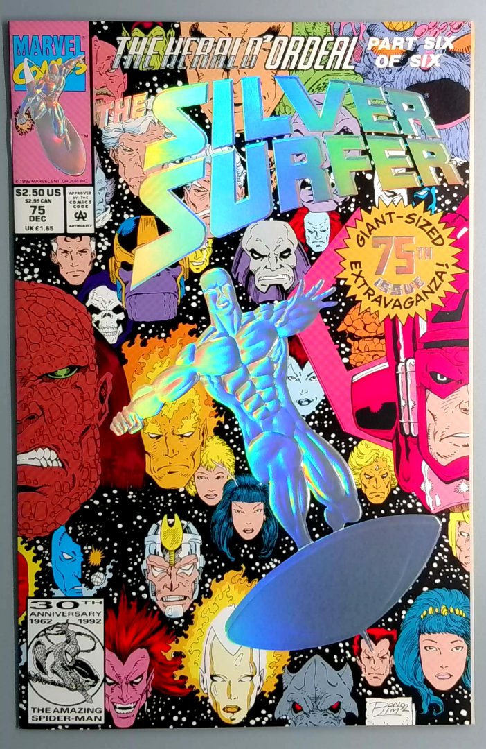 Silver Surfer #75 NM Holofoil Embossed Cover Marvel 1992