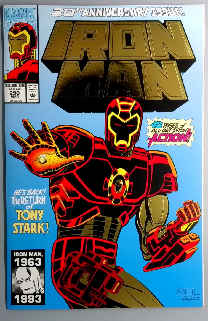 Iron Man #290 NM Foil Cover Marvel 1993
