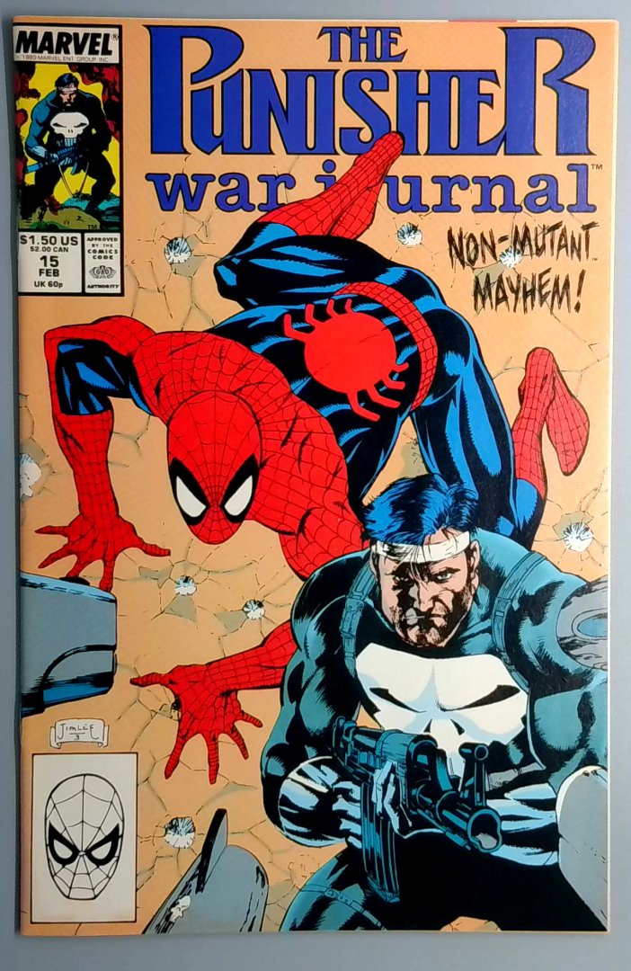 Punisher: War Journal #15 NM- Spider-Man Marvel 1990