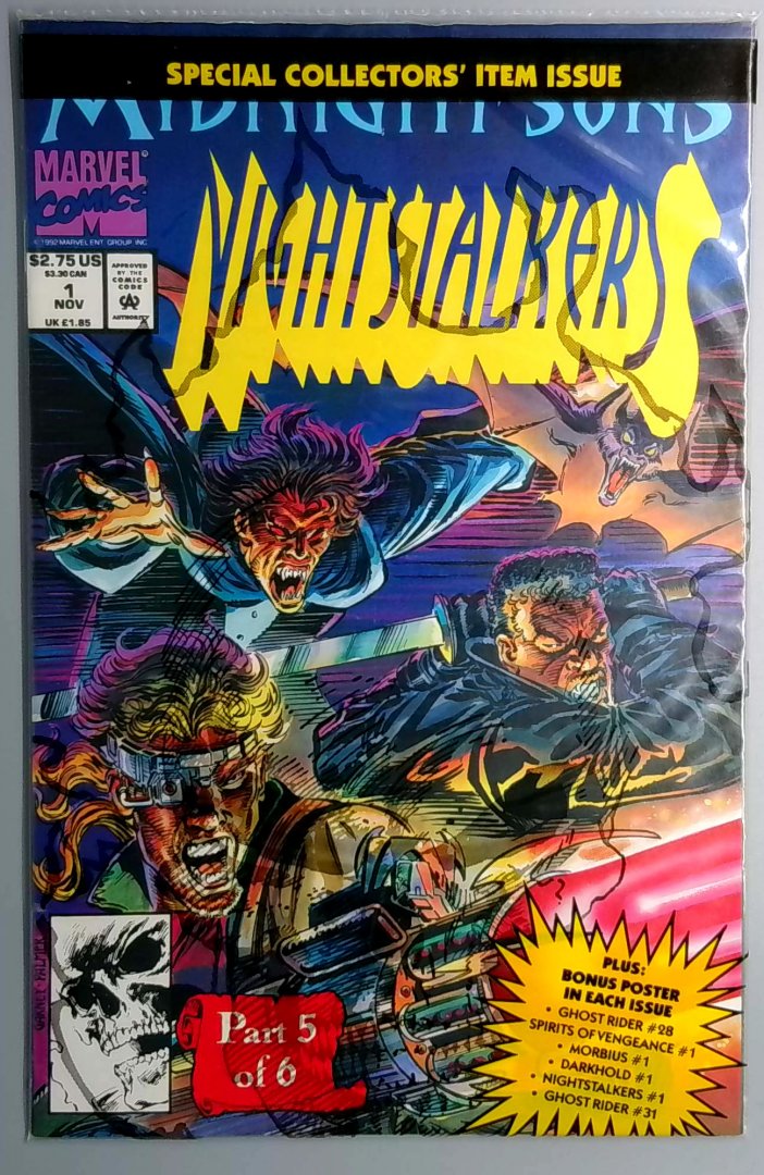 Nightstalkers #1 NM Rise of the Midnight Sons Marvel 1992